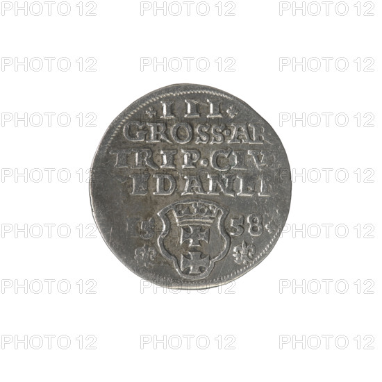 Gdansk trojak, Sigismund II Augustus (King of Poland; 1544–1572), Jagiellonians (dynasty). Obverse: