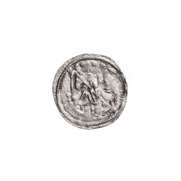 denarius, Boleslaw III Krzywousty (prince of Poland; 1086-1138), allegories, spearhead (issue