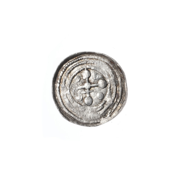 Denarius, Boleslaw III Krzywousty (prince of Poland; 1107–1138). Obverse: in beaded border, knight