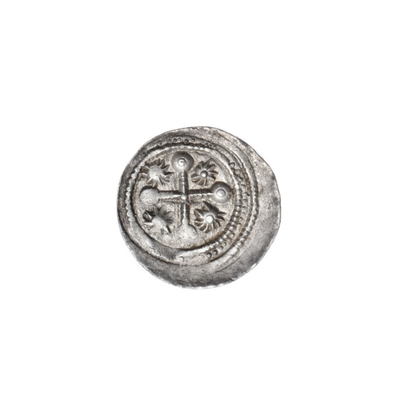 Denarius of Boleslaw III Krzywousty (Prince of Poland; r. 1107–1138). Obverse: in a beaded border,