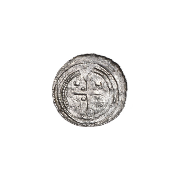 Denarius, Boleslaw III Krzywousty (prince of Poland; 1107–1138). Obverse: in a beaded border, a