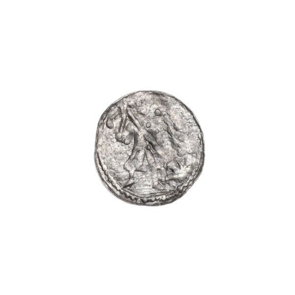 Denarius, Boleslaw III Krzywousty (prince of Poland; 1086–1138). Obverse: in beaded border, a