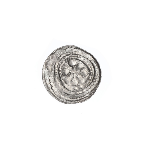 Denarius of Boleslaw III Krzywousty (prince of Poland; reign 1107–1138). Obverse: in a beaded