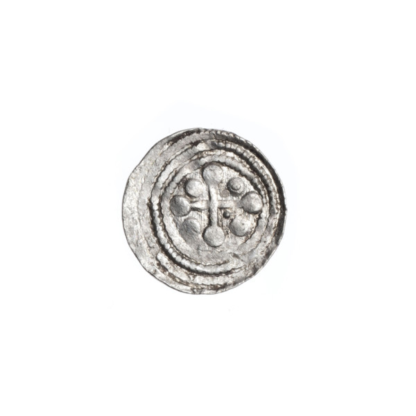 Denarius of Boleslaw III Krzywousty (prince of Poland; 1086–1138), ca. 1125–1138. Obverse: in a