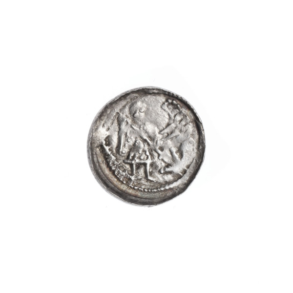 Denarius, Boleslaw III Krzywousty (prince of Poland; reign 1107–1138). Obverse: in the beaded