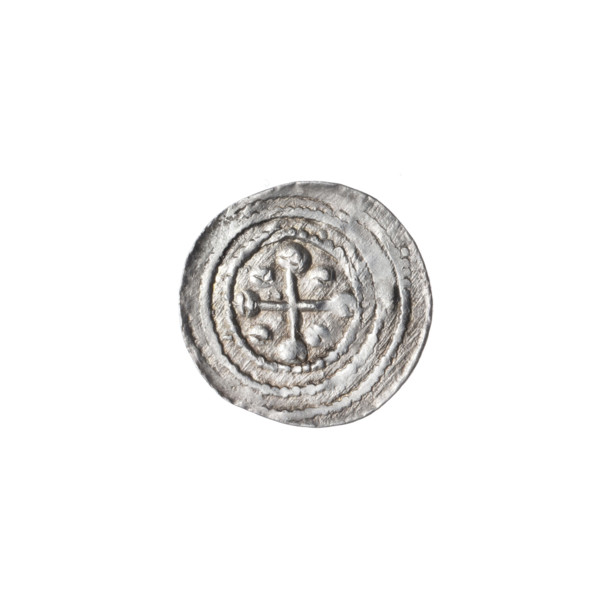 Denarius of Boleslaw III Krzywousty (prince of Poland; 1086–1138), ca. 1125–1138. Obverse (beaded