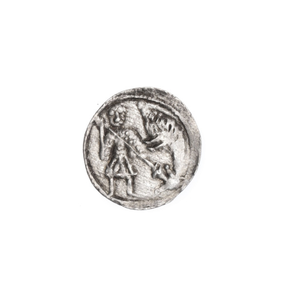 denarius, Boleslaw III Krzywousty (prince of Poland; 1107–1138), spearhead (issue mark),