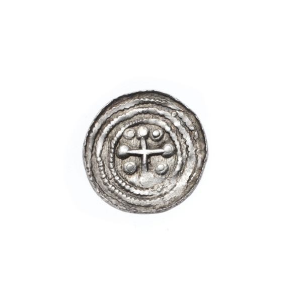 Denarius, Boleslaw III Krzywousty (prince of Poland; ca. 1107–1138). Obverse: in a beaded border, a