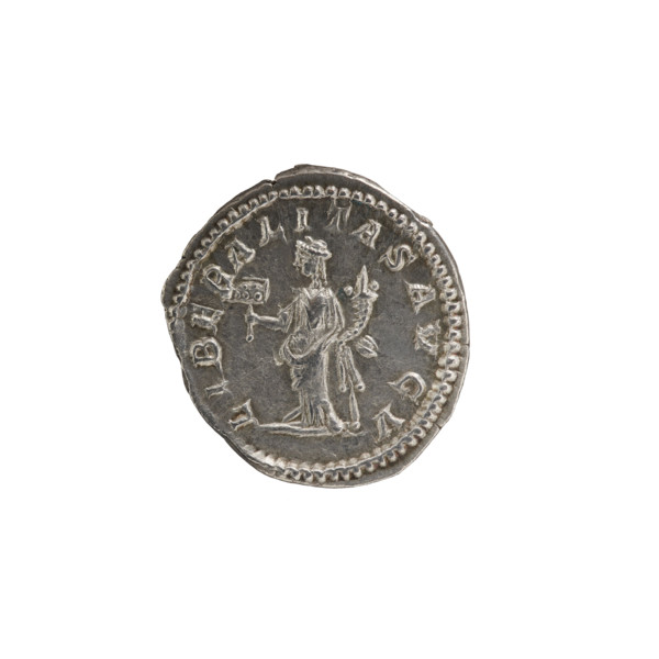 denarius, Geta (emperor; 189–212) — iconography: Liberalitas (personification); cornucopia