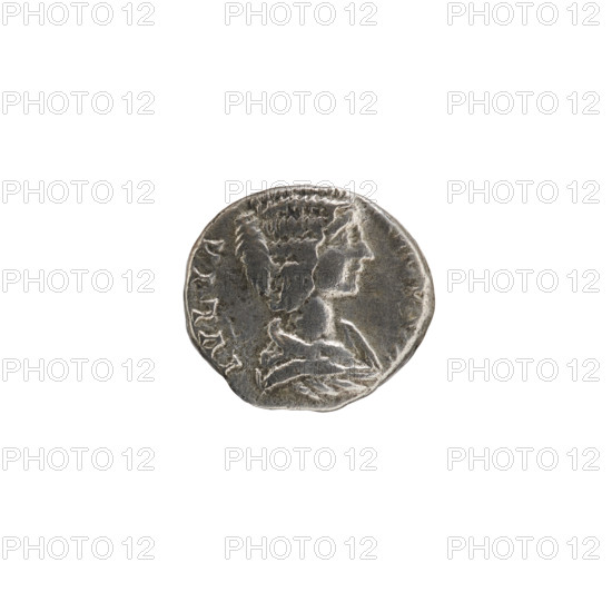 denarius, Julia Domna (ca. 160–217; Roman empress 193–211), Septimius Severus (Roman emperor;
