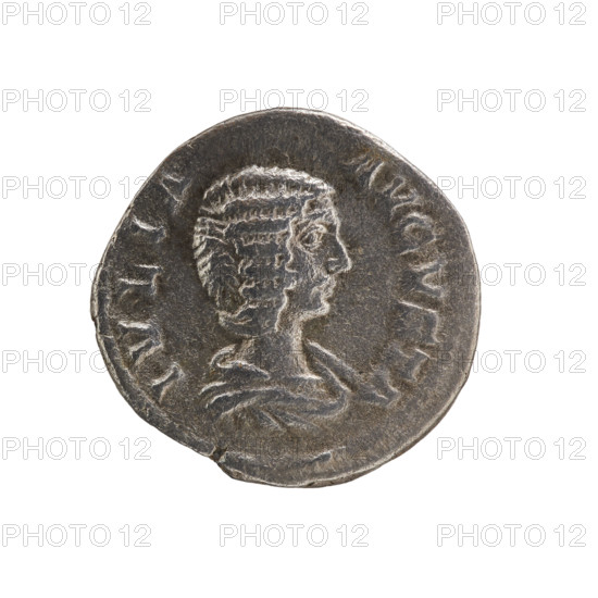 Denarius, Julia Domna (ca. 160–217), Roman empress (193–211); Septimius Severus (emperor; 146–211).