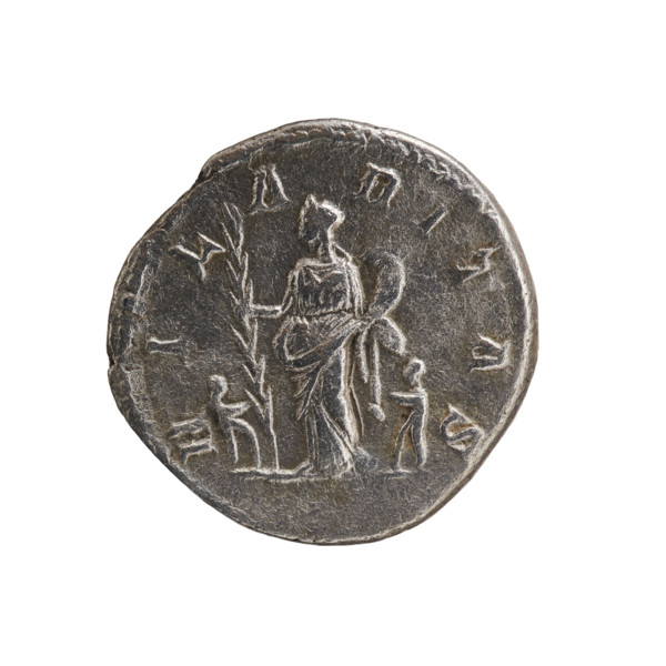 Denarius, Julia Domna (ca. 160–217), wife of Septimius Severus; Roman Imperial coin (196–211 CE).