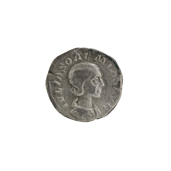 Denarius, Elagabalus (Roman emperor, 218–222) issuer; Julia Soaemias (Augusta, 180–222) depicted.