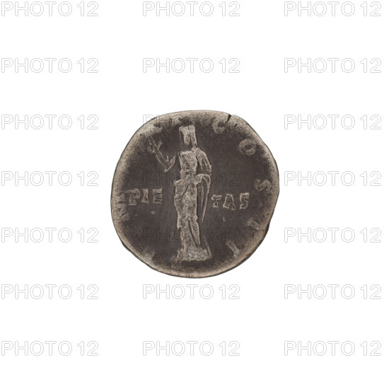 denarius, Hadrian (76–138; Roman Emperor 117–138) — iconography: Pietas (personification), veils,