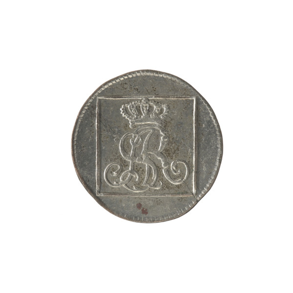 Silver crown groschen, Stanislaw August Poniatowski (King of Poland; 1764–1795), stamped by Antoni