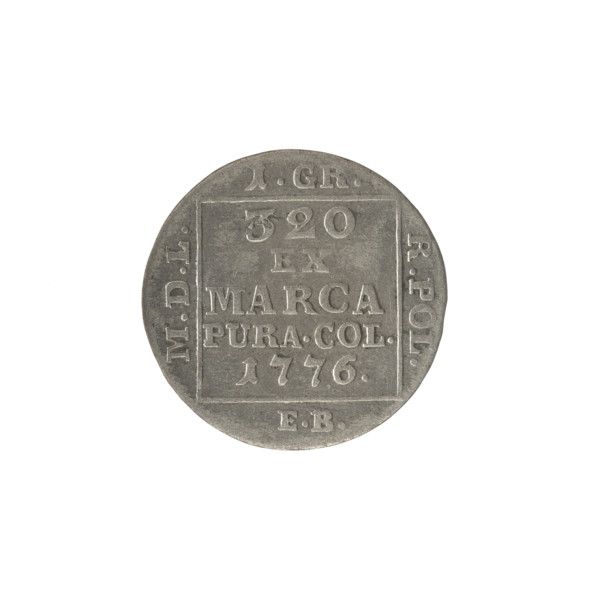 Silver crown groschen; maker: Brenn, Efraim (fl. 1774–1792); issuer: Stanislaw August Poniatowski
