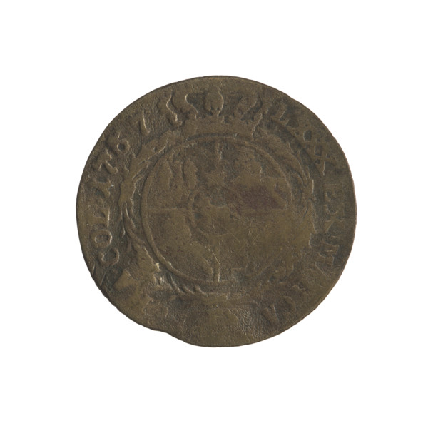 Gold crown (forgery). Obverse: head of Stanislaw August, inscription around rim: 'STANISLAU, GDGREX