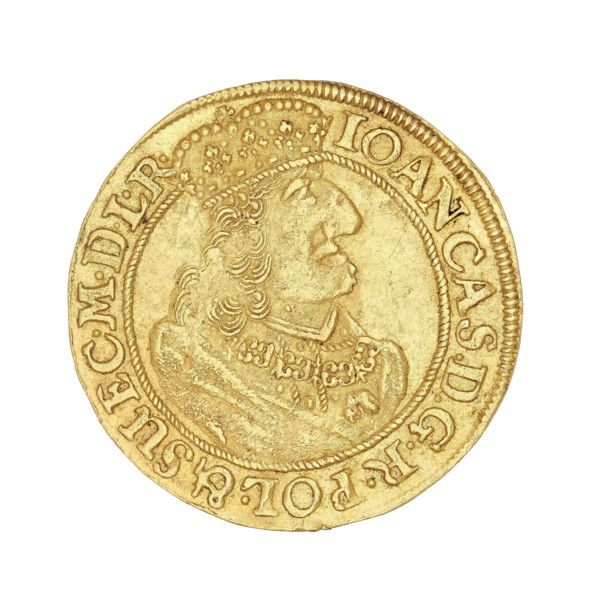Gdansk ducat, Lesse, Daniel (1656–1685); John II Casimir Vasa (King of Poland; reign 1648–1668).