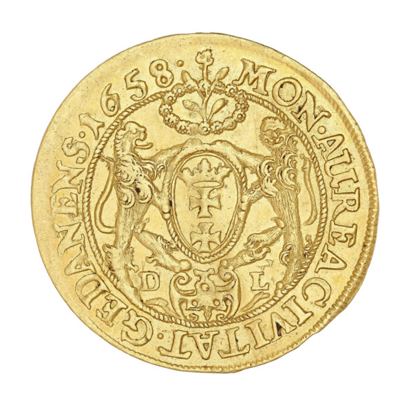 Gdansk ducat, John II Casimir Vasa (King of Poland; 1648–1668). Maker: Daniel Lesse (1656–1685).