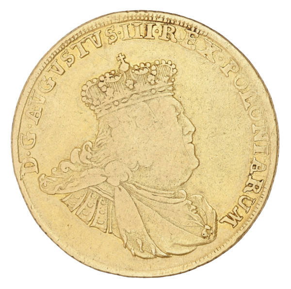 Double Augustor. Maker: Croll, Ernest Dietrich (fl. 1753–1763). Subject: August III Sas (King of