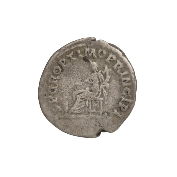 Denarius; Obv.: head of Trajan wearing a laurel wreath facing right; rim inscription IMP TRAIANO