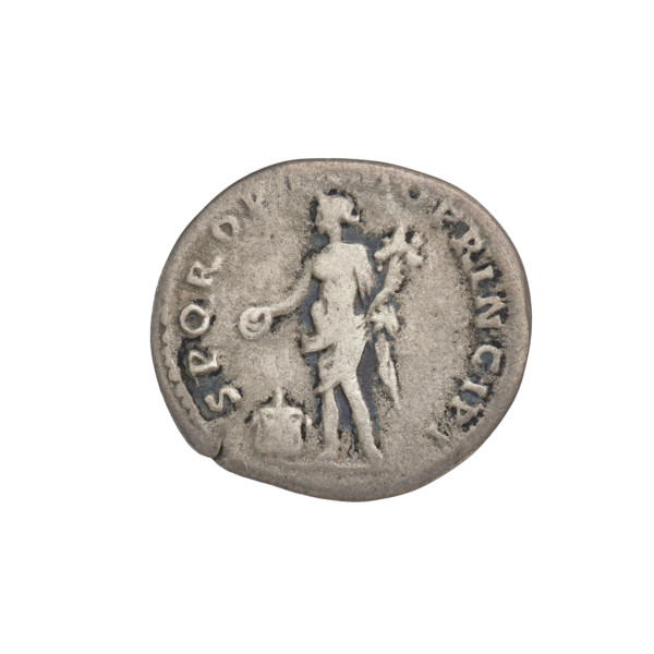 Denarius, Trajan (53–117; Roman emperor 98–117). Obverse: bust of Trajan facing right, wearing a