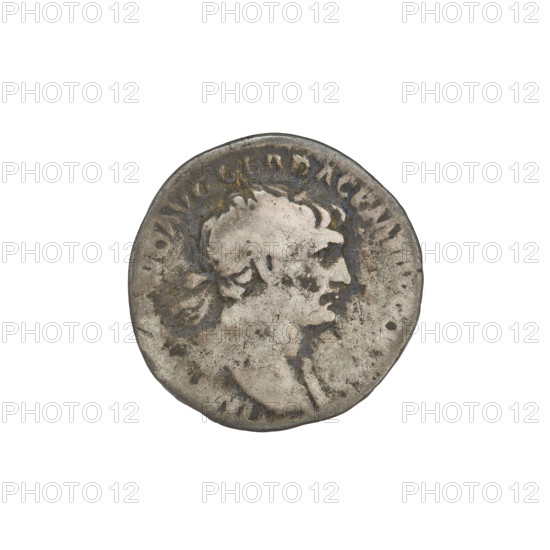 Denarius, Trajan (53–117; Roman emperor 98–117). Obverse: bust of Trajan facing right, wearing a
