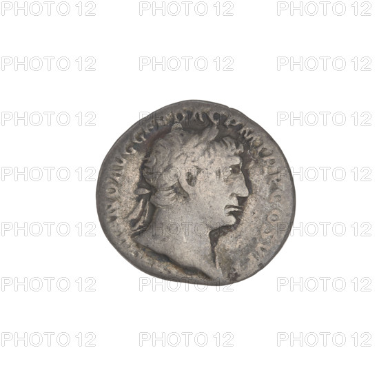 Denarius, Trajan (53–117; Roman emperor 98–117). Obverse: head of Trajan facing right, wearing a