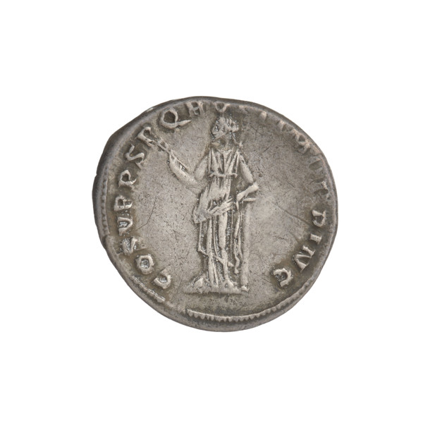 Denarius, Trajan (53–117; Roman emperor 98–117). Obverse: head of Trajan right, decorated with a