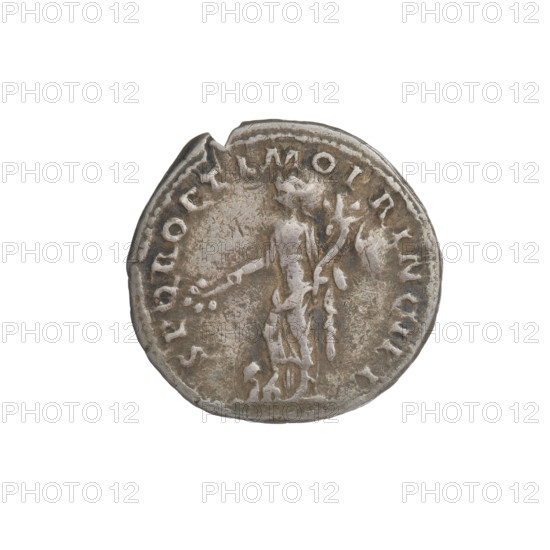 denarius, Trajan (53–117; Roman emperor 98–117); Obv.: head of Trajan facing right, decorated with