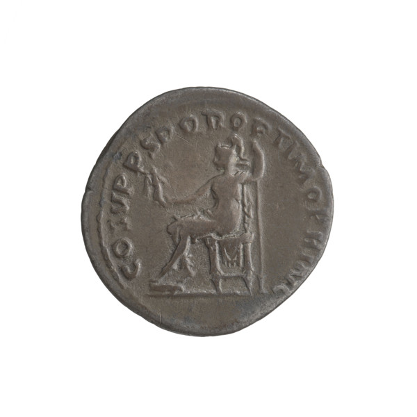 Denarius, Trajan (53–117; Roman emperor 98–117). Obverse: head of Trajan right, decorated with a
