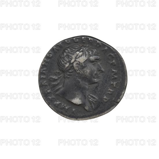 Denarius, Trajan (53–117; Roman emperor 98–117). Obverse: head of Trajan right, laurel-wreathed;