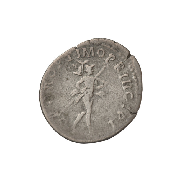 Denarius, Trajan (53–117; Roman emperor 98–117). Obverse: head of Trajan in laurel wreath facing