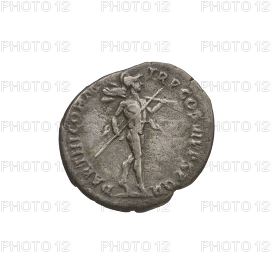 Denarius, Trajan (53–117; Roman emperor 98–117). Obverse: head of Trajan in laurel wreath facing