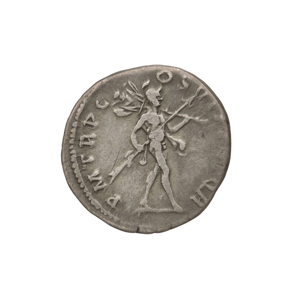 Denarius, Trajan (53–117; Roman emperor 98–117). Obverse: head of Trajan in laurel wreath facing