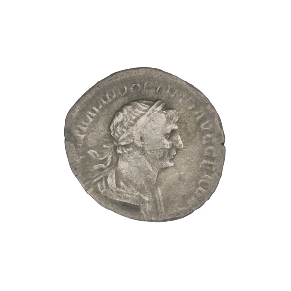 denarius, Trajan (53–117; Roman emperor 98–117); Obv.: head of Trajan in laurel wreath facing
