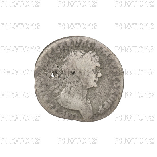 Denarius, Trajan (53–117; Roman emperor 98–117). Obverse: head of Trajan in laurel wreath facing