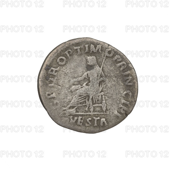 Denarius, Trajan (53–117; Roman emperor 98–117). Obverse: head of Trajan in laurel wreath facing