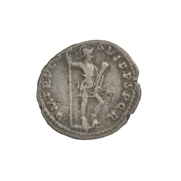 Denarius of Trajan (53–117 CE; emperor 98–117). Obverse: head of Trajan in laurel wreath facing