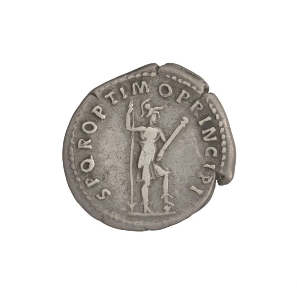 Denarius, Trajan (53–117; Roman emperor 98–117). Obverse: head of Trajan with laurel wreath facing