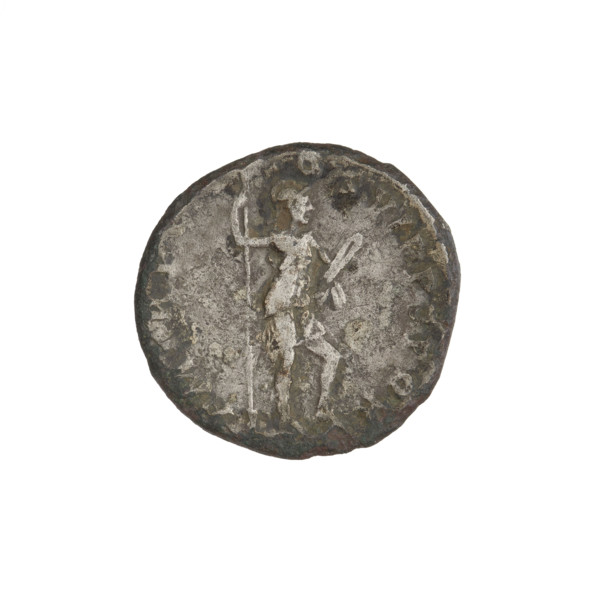 Denarius, Trajan (53–117; Roman emperor 98–117). Obverse: head of Trajan in laurel wreath facing