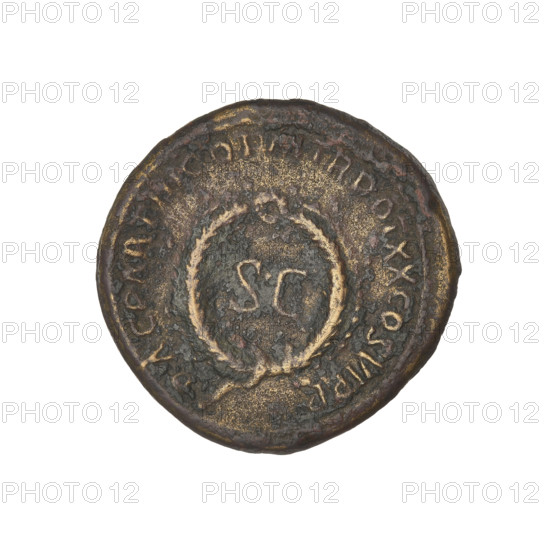 Trajan (53–117; Roman Emperor 98–117). Bronze coin (weight 8.45 g), 114–117 CE, Roman Empire