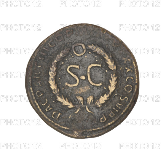 Trajan (53–117; Roman Emperor 98–117). Obverse: head of Trajan in radiant crown facing right; rim