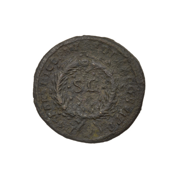 Trajan (53–117; Roman Emperor 98–117). Obverse: head of Trajan in radiant crown facing right; rim