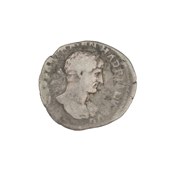 Denarius, Hadrian (76–138; Roman emperor 117–138). Obverse: Hadrian's head to the right, laurel