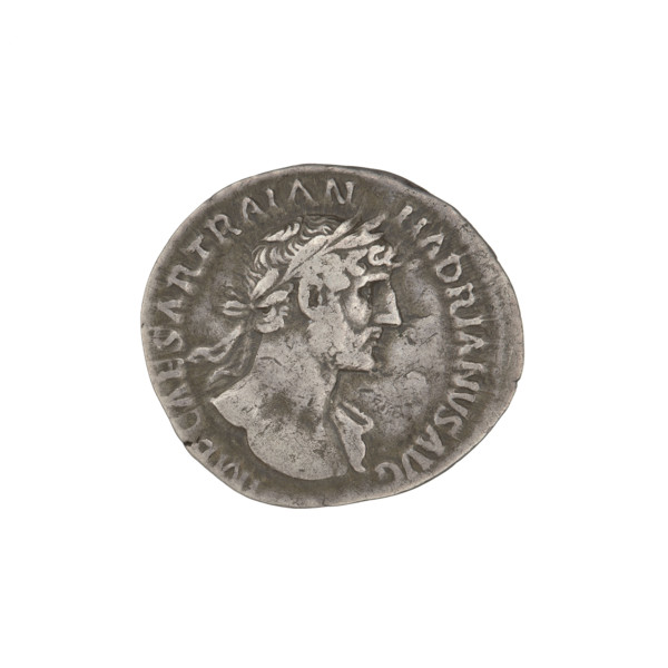 Denarius, Hadrian (76–138; Roman emperor 117–138). Obverse: Hadrian's head to the right, laurel