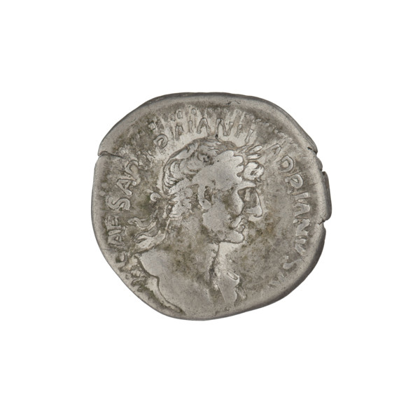 Denarius, Hadrian (76–138; Roman emperor 117–138). Obverse: Hadrian's head to the right, laurel