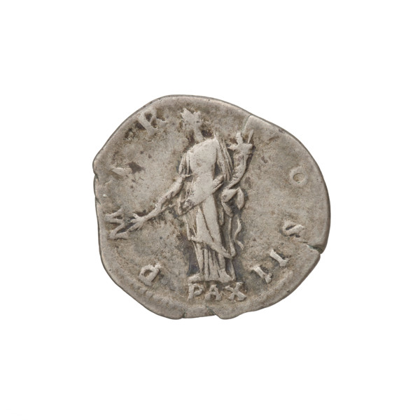 Denarius, Hadrian (76–138; Roman emperor 117–138). Obverse: bust of Hadrian right, laurel wreath in