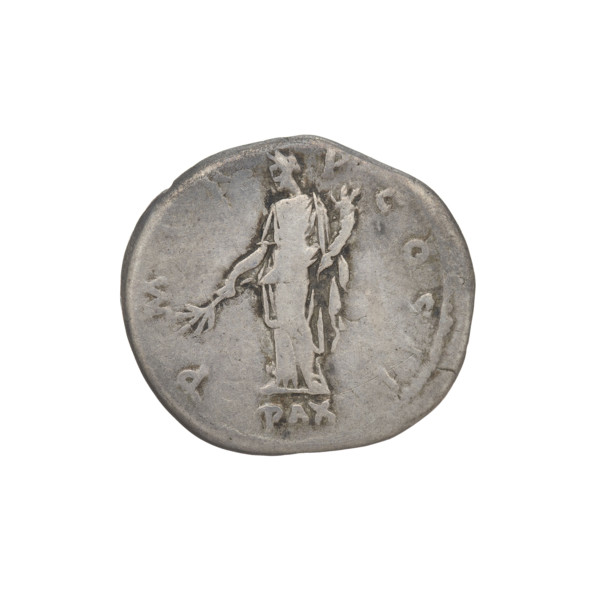 Denarius, Hadrian (76–138; Roman emperor 117–138). Obverse: bust of Hadrian right, laurel wreath in