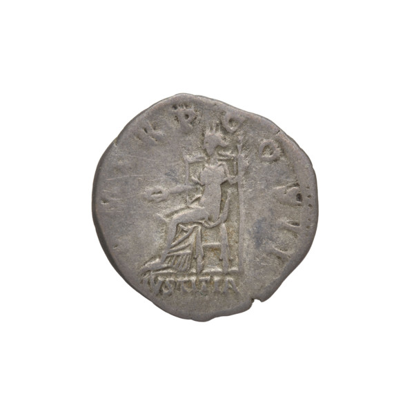 Denarius, Hadrian (76–138; Roman emperor 117–138). Obverse: Hadrian's head to the right, laurel